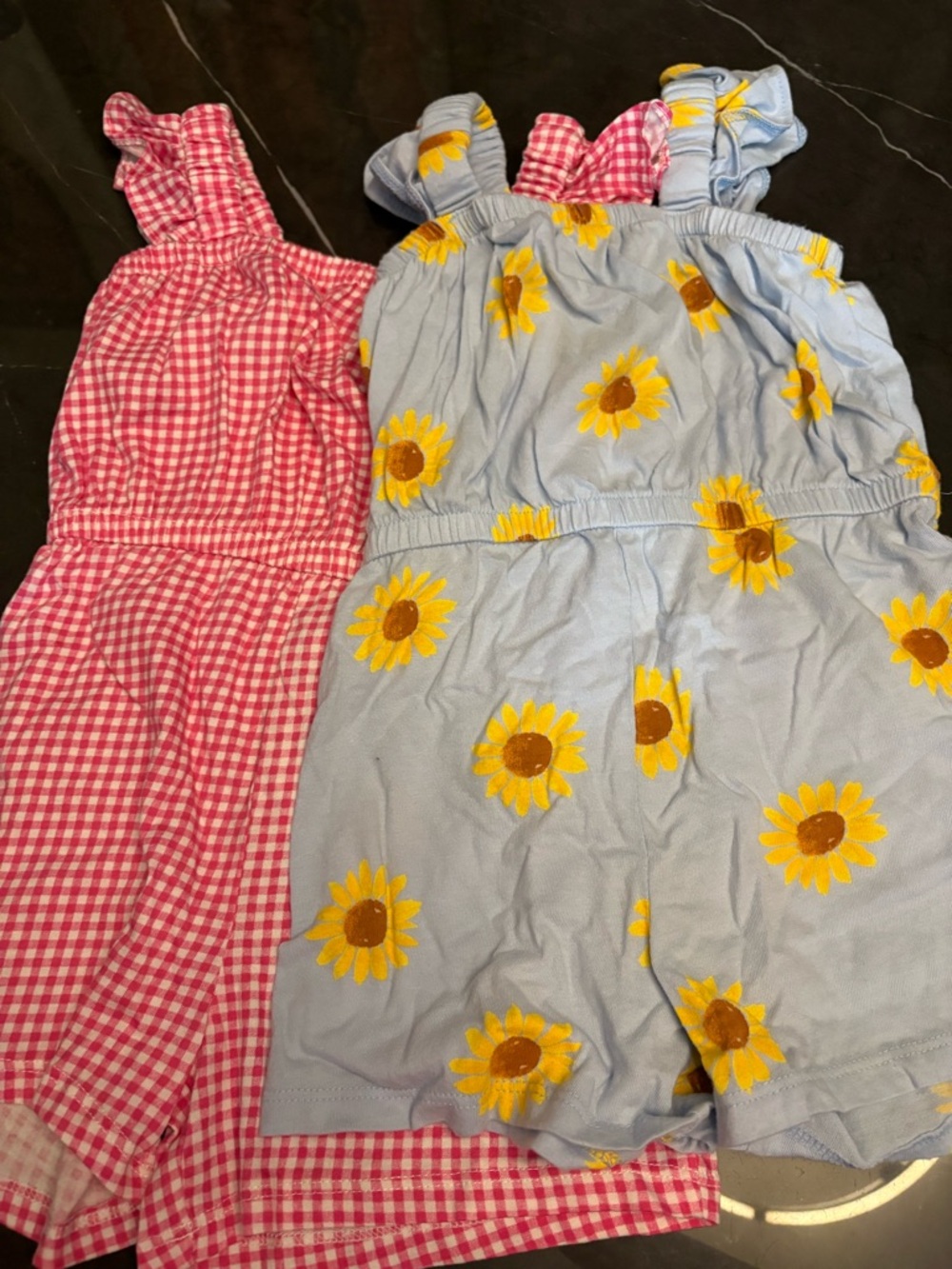 Old Navy Girls Summer BUNDLE Lot of 5  Sleeveless Rompers Toddler Size 3T - Picture 2 of 6